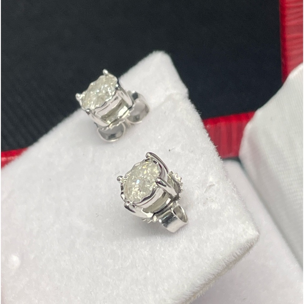 Sale ✨ GIA Certified • 1.12CTW Genuine Natural Diamond Stud Earrings in 10K WG - Picture 5 of 11